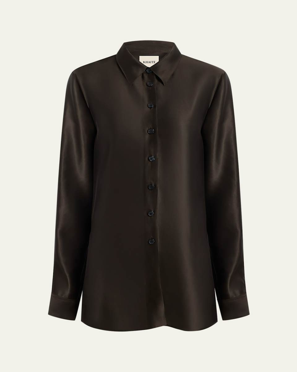 Auryn Button-Down Twill Top